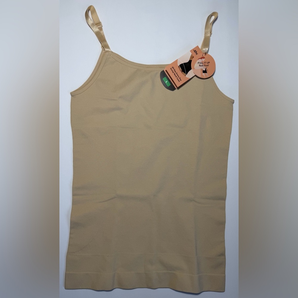 Shapermint Essentials All Day Every Day Scoop Neck Cami Size Large Chai NWT New
